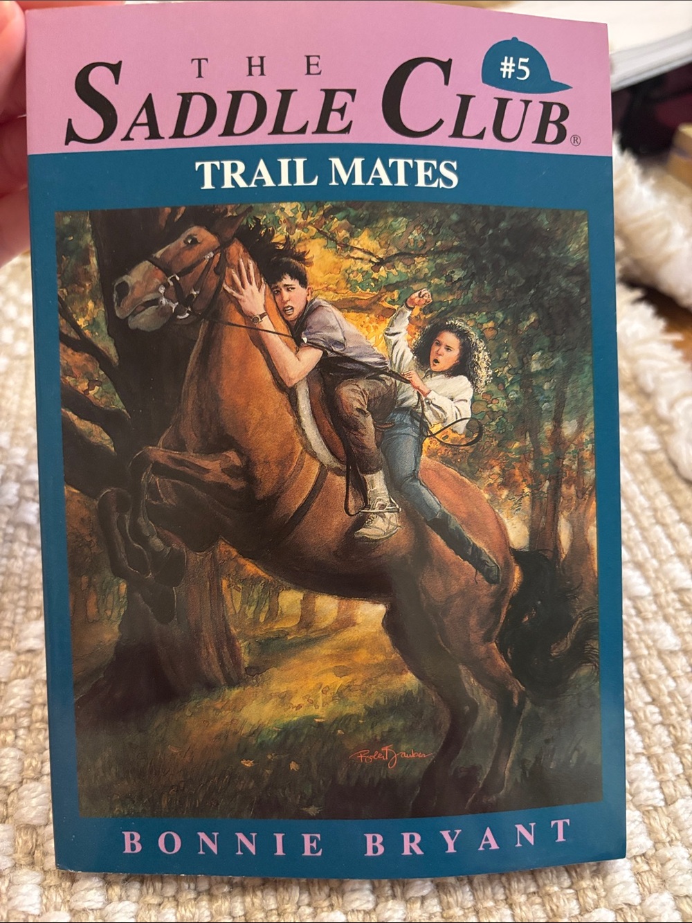 The Saddle Club: Trail Mates by Bonnie Bryant - Pink & Teal Paperback